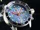 NEW DEEP BLUE 44mm Platinum MOP Dial Master 1000 SAPPHIRE Watch with Extra Strap