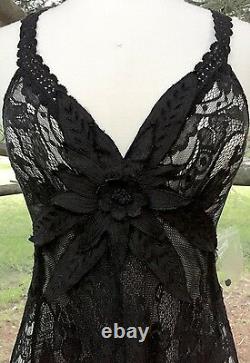 NEW Free People Alissa Limited Edition black Lace Appliqué Maxi Dress 2