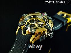 NEW Invicta Men's 52mm VENOM VIPER Swiss Chronograph Black & Gold Tone SS Watch