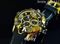 NEW Invicta Men's 52mm VENOM VIPER Swiss Chronograph Black & Gold Tone SS Watch