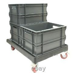 NEW Strong Grey Industrial Plastic Eurobox Containers Storage Boxes Box Crates