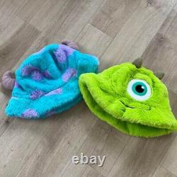 NEW Tokyo Disneyland Mike Sully Fluffy Hat Pair of 2 Pieces Limited edition