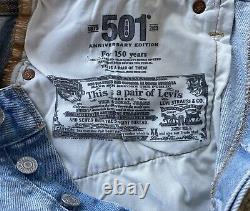 NWT Levi's 501 150th Anniversary Limited Edition Jeans Lt Blue Wash Size 30