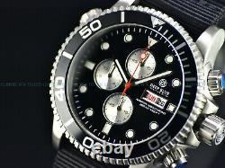 New Deep Blue 44mm Master 1000 Quartz Chronograph Black Dial Sapphire Ss Diver