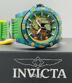 New Invicta 52mm Star Wars Limited Ed Green BOBA Fett Automatic Chrono Watch