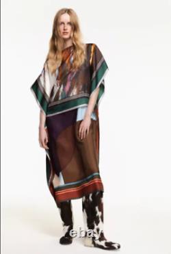 New Zara Studio Silk Scarf Printed Tunic Kaftan Dress Limited Edition 3626/796