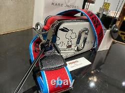 PEANUTS x MARC JACOBS Snapshot SNOOPY White Multi Small Camera Bag 100% AUTHENTI