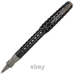 Pineider Honeycomb Limited Edition Rollerball Pen & Case, Black Knight, New