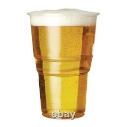 Plastic Glasses Pint Half Pint Disposable Beer Glasses Cups Tumblers Strong UK
