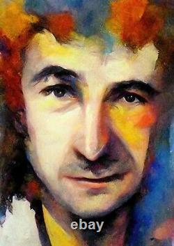Queen portraits, Freddie Mercury, Brian May, John Deacon, Roger Taylor art print