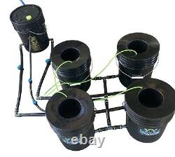 RDWC System. Versatile Hydroponics, LTD. For Compact Grow Area. Set Up In Mins