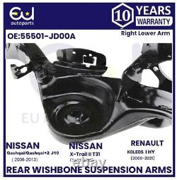 Rear Wishbone Trailing Arm Pair For Nissan Qashqai / Xtrail T31 07-13 With Bush