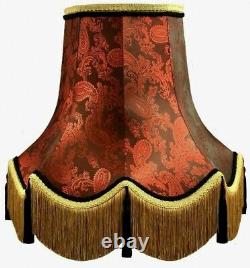 Red Paisley Lamp shades, Ideal To Match Paisley Curtains & Drapes & Cushions