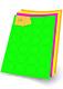 Round Fluorescent A4 Labels, Orange, Pink, Green, Yellow, Dayglow Stickers