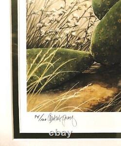 Sherrie Russel Meline 2003 Texas Quail Stamp Print Double Stamps AP New Frame