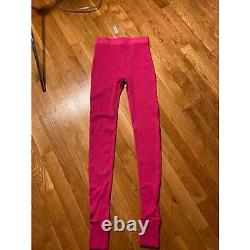 Skims size xxs limited edition raspberry pink ribbed leggings kim k NWT rib