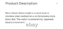 Storm Special Edition Remi Black V1 Watch BNIB Never Worn Battery Life Guarantee