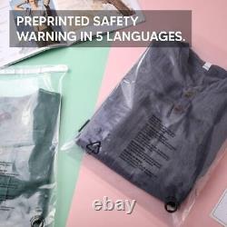 T shirt Bags Clear Polythene Peel & Seal Cellophane Cloths Bag 18 x 24 + 2