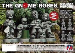 THE GNOME ROSES ltd edition set of four Stone Roses gnomes REALLY RARE