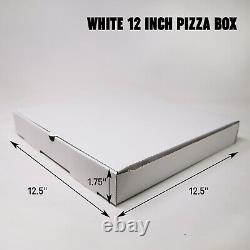 Takeaway Pizza Boxes Plain Kraft/White Foldover E-Flute Design 7'' 9'' 12'