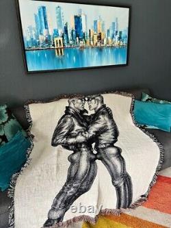 Tom Of Finland Woven Throw 50 X 60 Inch Limited Edition Leatherman Gay Interest