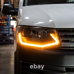 VW T6 LED DRL V3 Headlights LIMITED EDITION All Black & Bulb Upgrades