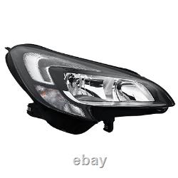 Vauxhall Corsa E Headlight Drivers Side LED DRL Black SE Limited Edition 2014-20
