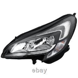 Vauxhall Corsa E Headlight Passenger Side LED DRL Black Limited Edition 2014-20