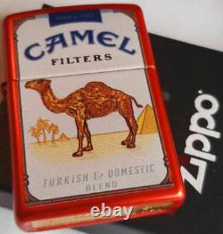 ZIPPO LIGHTER CAMEL PACK SIDEWAYS RED Metallic CZ LIMITED EDITION ONLY 50 MADE