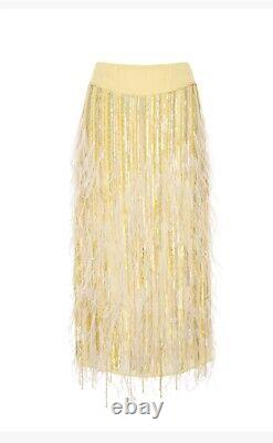 Zara Atelier Feathered Crystal Skirt Limited Edition