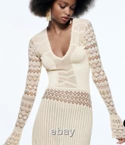 Zara Trinny POINTELLE KNIT DRESS limited edition BNWT? Size M ref 2893/009